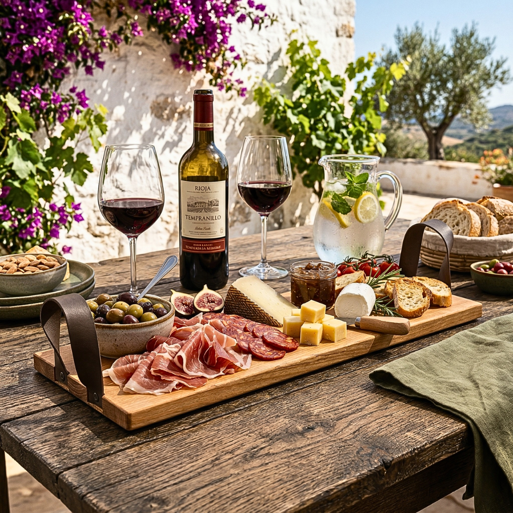 Borrelplank met handvatten 49 x 18 cm